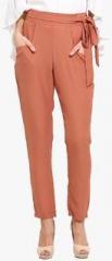 The Silhouette Store Rust Solid Coloured Pant women