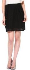 The Vanca Black Embroidered Skirts women