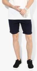 Tom Tailor Navy Blue Solid Regular Fit Shorts men