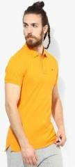 Tommy Hilfiger Orange Solid Polo T Shirt men