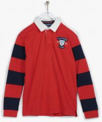 Tommy Hilfiger Red Striped Regular Fit T shirt boys