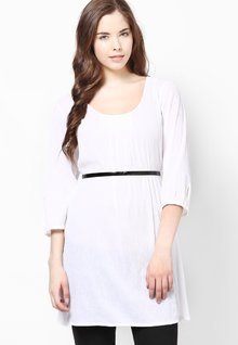 Tops And Tunics White Solid Tunic women