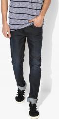 U S Polo Assn Denim Co Navy Blue Slim Fit Mid Rise Clean Look Jeans men