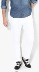 U S Polo Assn Denim Co White Slim Fit Mid Rise Clean Look Stretchable Jeans men