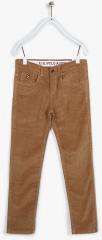U S Polo Assn Kids Brown Solid Slim Fit Trouser boys