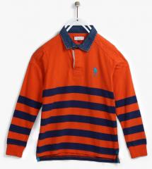 U S Polo Assn Kids Orange Regular Fit Polo T Shirt boys