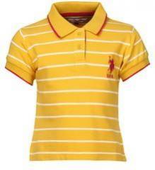 U S Polo Assn Yellow Casual T Shirt girls