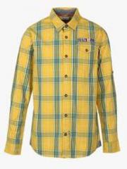 U S Polo Assn Yellow Checked Casual Shirt boys