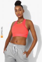 Under Armour Coral Solid Breathe Lux Mid Seamless Sports Bra women