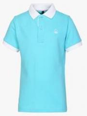 United Colors Of Benetton Aqua Blue Polo Shirt boys