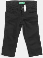 United Colors Of Benetton Black Regular Fit Mid Rise Clean Look Jeans boys