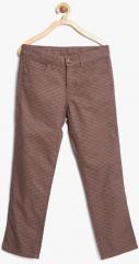 United Colors Of Benetton Brown Self Checked Trousers boys