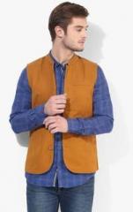 United Colors Of Benetton Brown Solid Waistcoat men