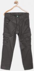 United Colors Of Benetton Coffee Brown Solid Cargos boys