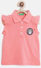 United Colors of Benetton Girls Pink Solid Top