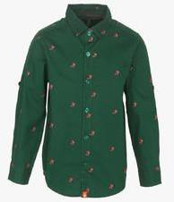 United Colors Of Benetton Green Casual Shirt boys