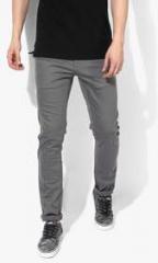 United Colors Of Benetton Grey Solid Skinny Fit Jeans men