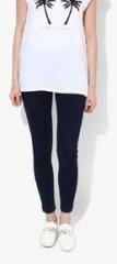 United Colors Of Benetton Navy Blue Solid Jeggings women