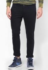 United Colors Of Benetton Navy Blue Solid Slim Fit Chinos men