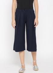 United Colors Of Benetton Navy Solid Culottes women