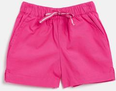 United Colors Of Benetton Pink Solid Regular Fit Shorts girls