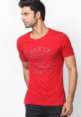 United Colors Of Benetton Red Round Neck T Shirts men