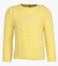 United Colors Of Benetton Yellow Sweater girls