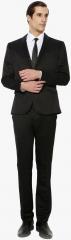 V Dot Black Slim Fit Single Breasted Formal Suits men