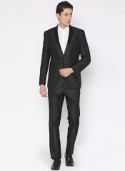 Van Heusen Black Slim Fit Single Breasted Party Suit men