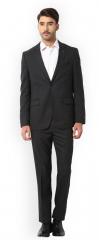 Van Heusen Charcoal Grey Woven Design Single Breasted Slim Fit Formal Suit men