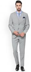 Van Heusen Grey Self Design Slim Fit Single Breasted Formal Suit men