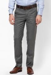 Van Heusen Grey Slim Fit Formal Trousers men