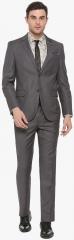 Van Heusen Grey Slim Fit Single Breasted Suit men