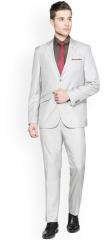 Van Heusen Grey Solid Formal Suit men