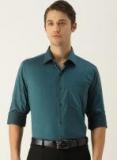 Van Heusen Men Green Slim Fit Solid Formal Shirt