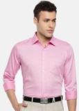 Van Heusen Men Pink Slim Fit Self Design Formal Shirt