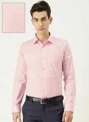 Van Heusen Men Pink Slim Fit Solid Formal Shirt