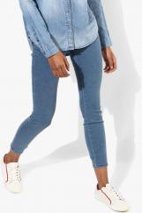 Vero Moda Blue Skinny Fit Mid Rise Clean Look Jeans women