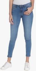 Vero Moda Blue Solid Mid Rise Regular Fit Jeans women