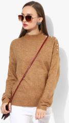 Vero Moda Brown Solid Sweater women