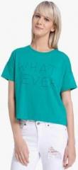 Vero Moda Green Printed T Shirt women