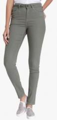 Vero Moda Grey Solid Mid Rise Skinny Fit Jeans women