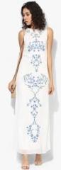 Vero Moda Off White Embroidered Maxi Dress women