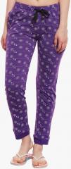 Vimal Jonney Purple Printed Loungewear Pant women