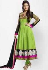 Viva N Diva Green Embroidered Dress Material women