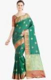 Viva N Diva Green Printed Saree women