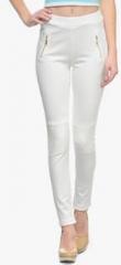 Westwood White Solid Jeggings women