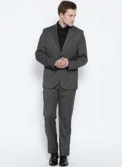 Wills Lifestyle Grey Single Breasted Formal Suit