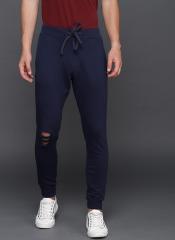 Wrogn Navy Blue Straight Fit Track Pant men