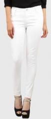 Xpose Mid Rise White Solid Jeans women